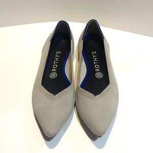 Rothy's Light Gray Point Women's Flats 8.5